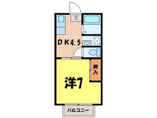 パナハイツ松村A/Bの物件間取画像